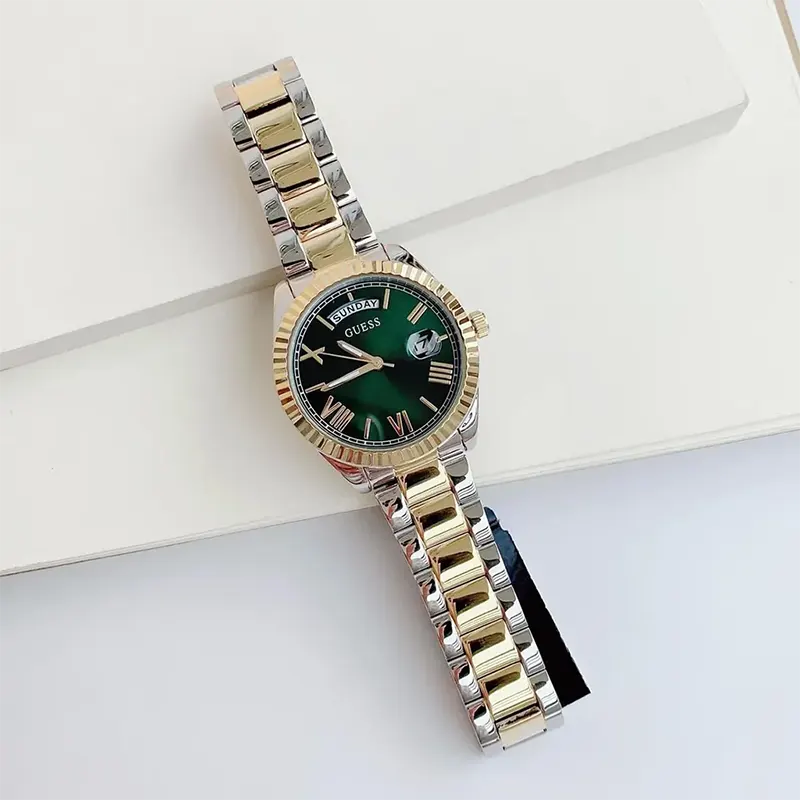 Guess Connoisseur Green Dial Two-tone Ladies Watch- GW0308L5